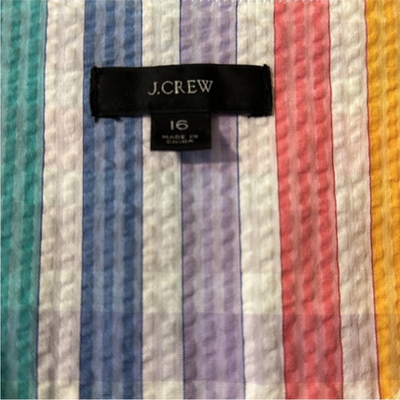 J Crew Faux-wrap dress in rainbow gingham - Picture 5 of 8